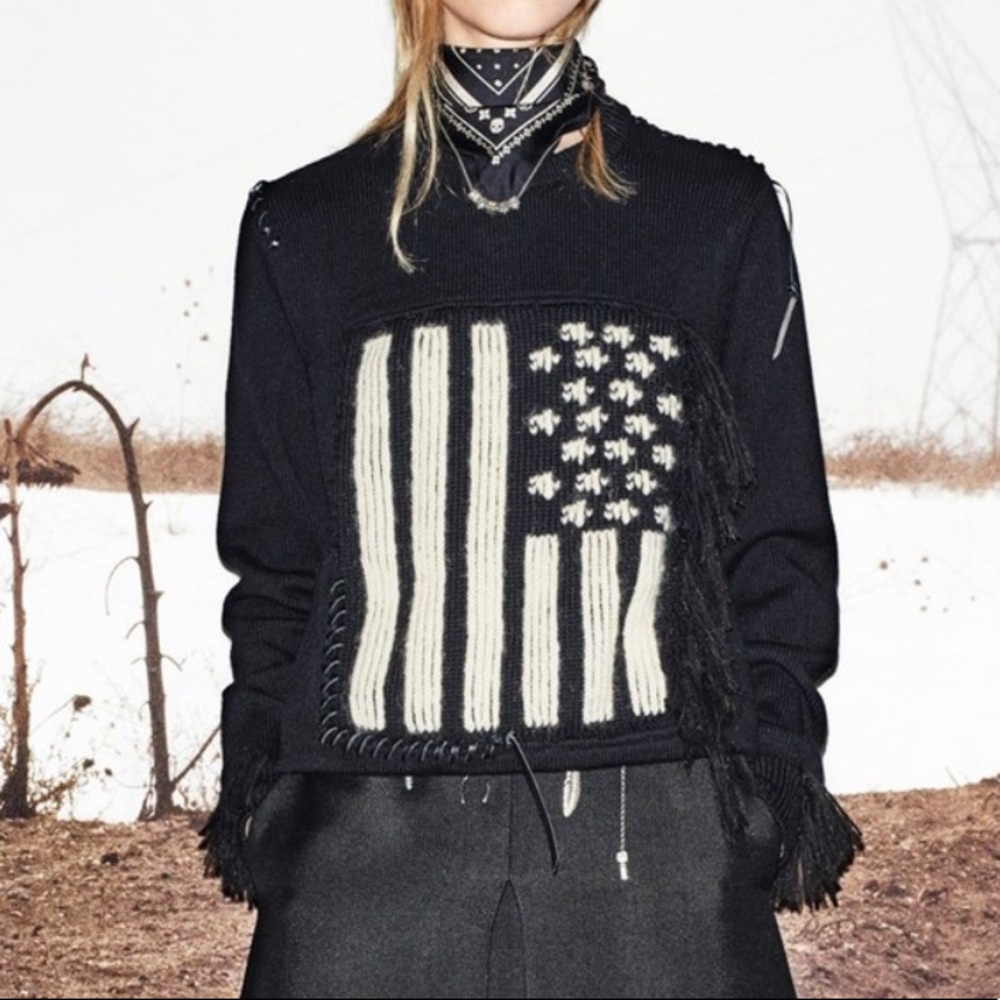 Coach 1941 Merino Wool Flag Intarsia Sweater